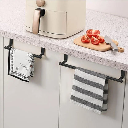 Transform Your Bathroom with Our Stylish Over Cabinet Stainless Steel Towel Rack – No Tools Needed!